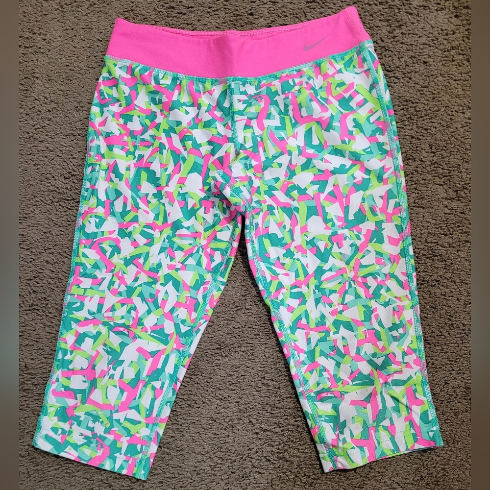 NIKE JUNIOR GIRLS' LEGEND GRAPHIC CAPRIS MULTI SIZE M  641855-384